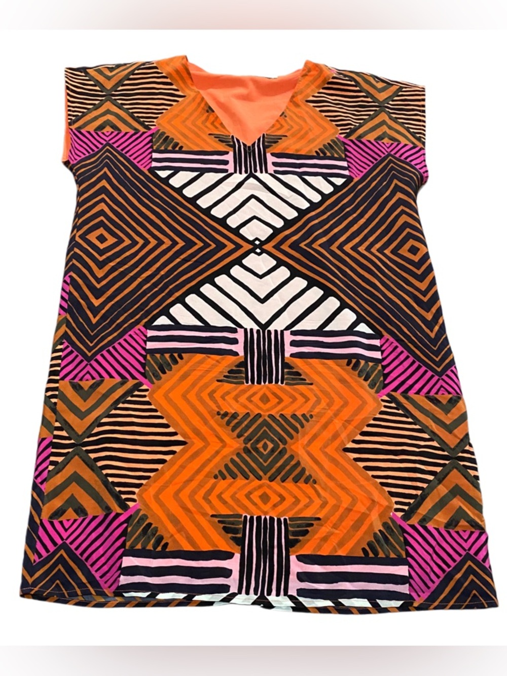 Marie Oliver 100% Silk Andi Dress Watercolor Weave Vibrant Retro Print Shift SM
